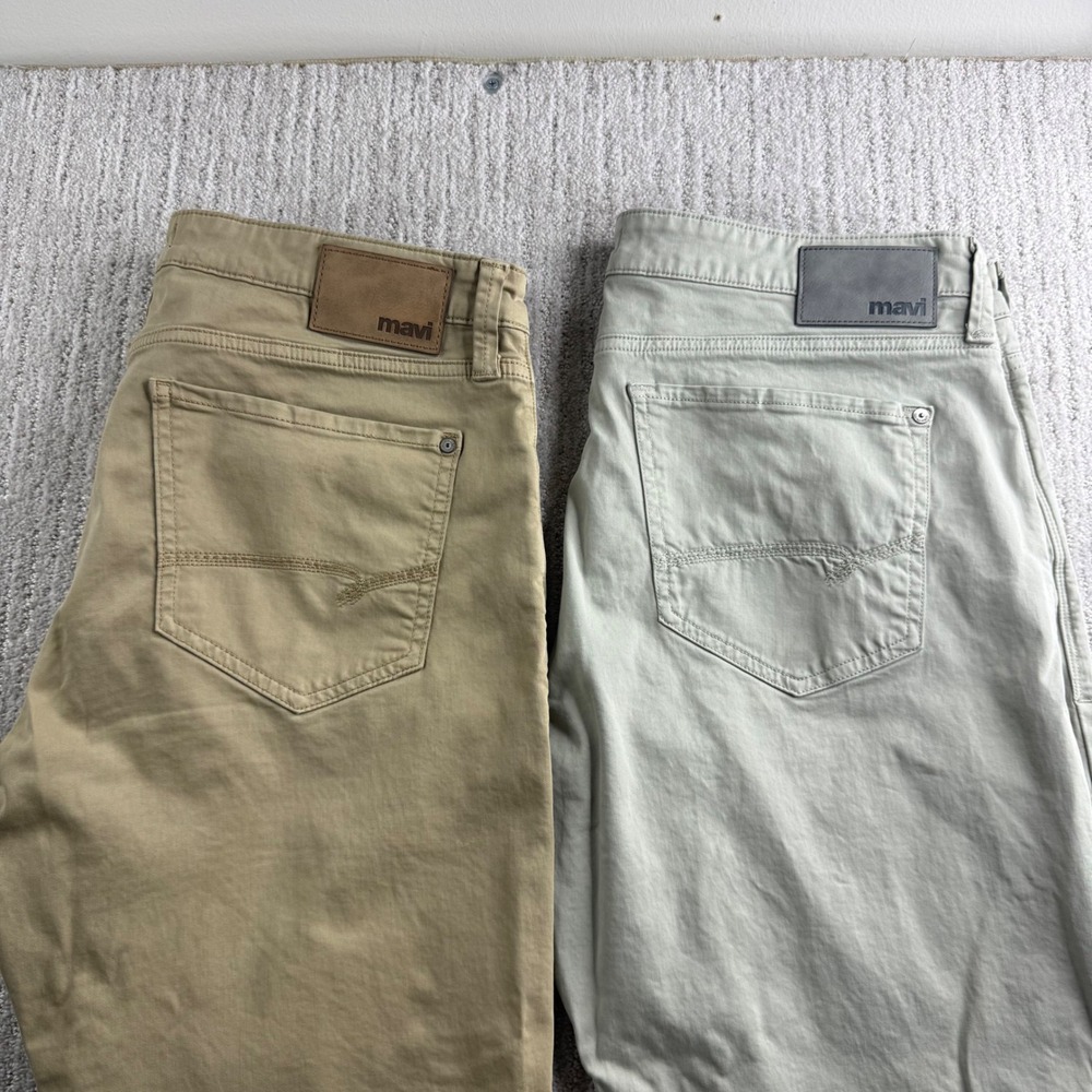 2 Piece Bundle Of Mavi Matt Relaxed Steaight Leg Chino Pants Men's Size 36x30